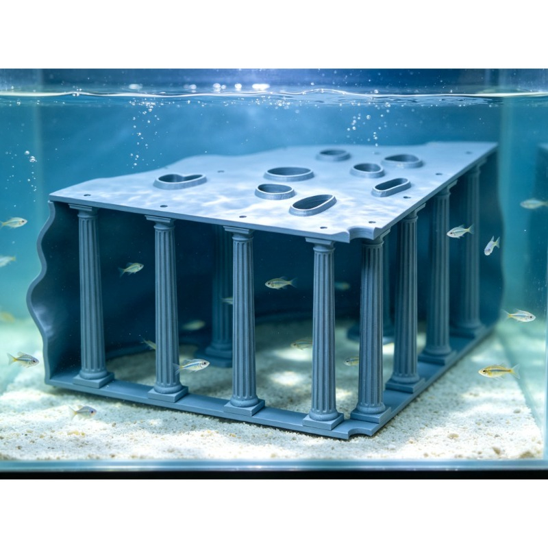 Aquarium Fish Bridge - PETG Roman Column Cave Aquarium Ornament