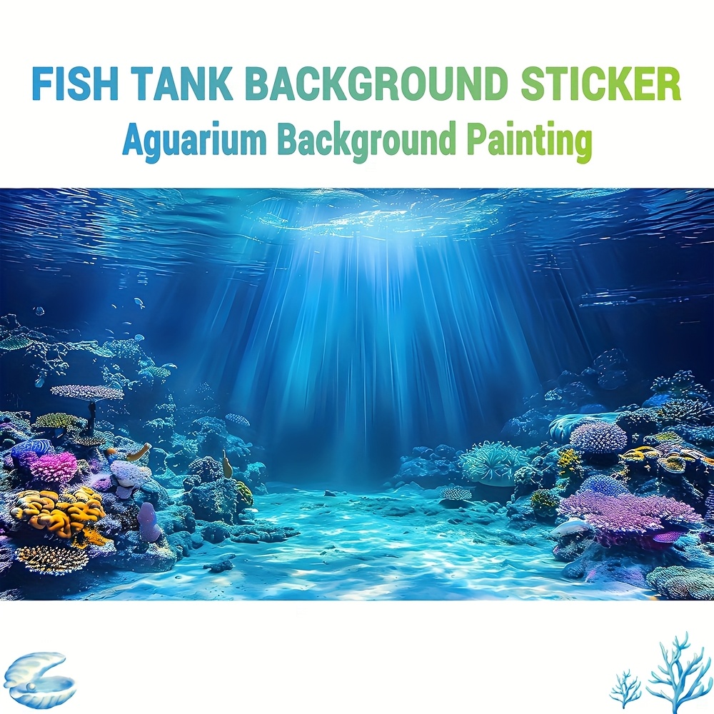 Aquarium Fish Hideout - Aquarium Background Wallpaper Fish Tank Sticker,