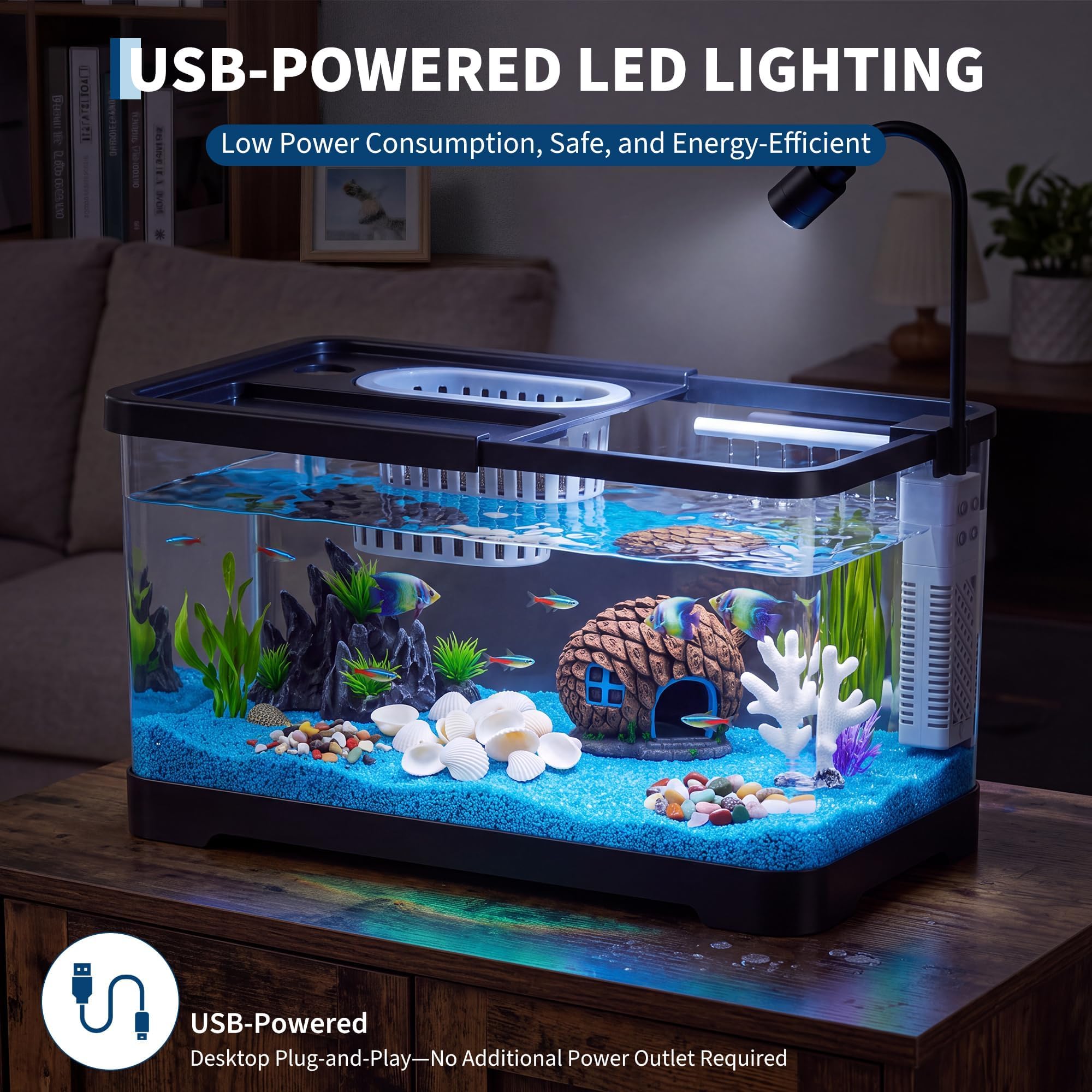 Fish Tank Starter Kit With Fil - Aquarium Goldfish recension och pris