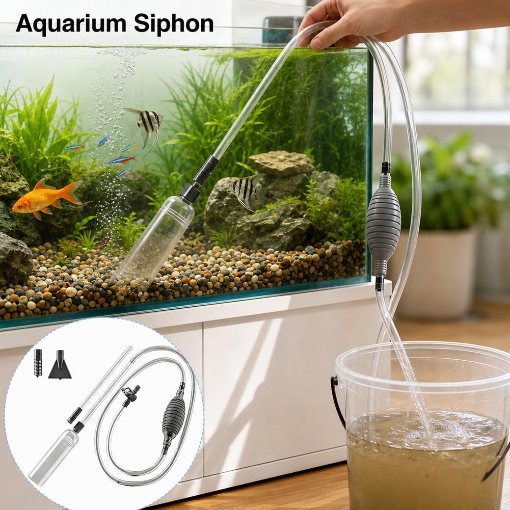 Manual Aquarium Siphon Fish Ta - Aquarium Fish Maintenance recension och pris