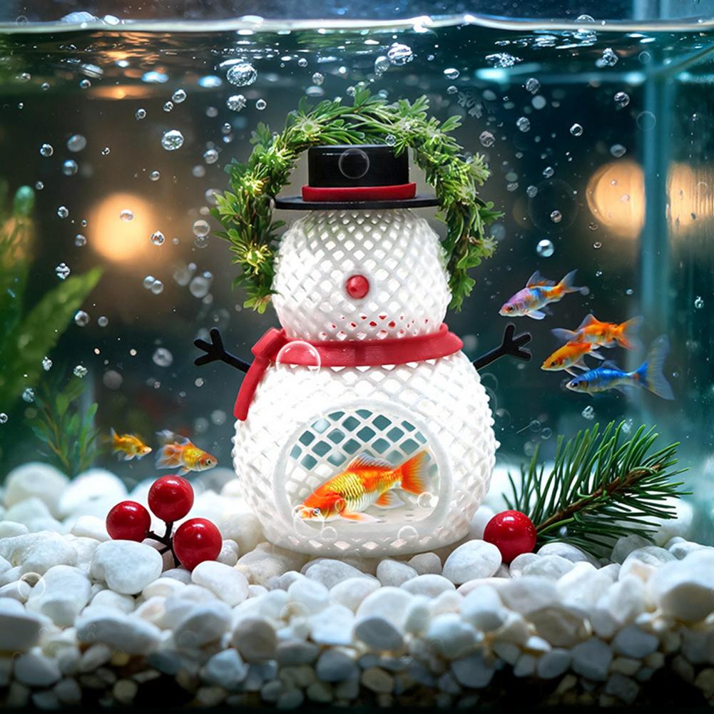 Fish Tank Decorations Christma - Aquarium Fish Hideout recension och pris