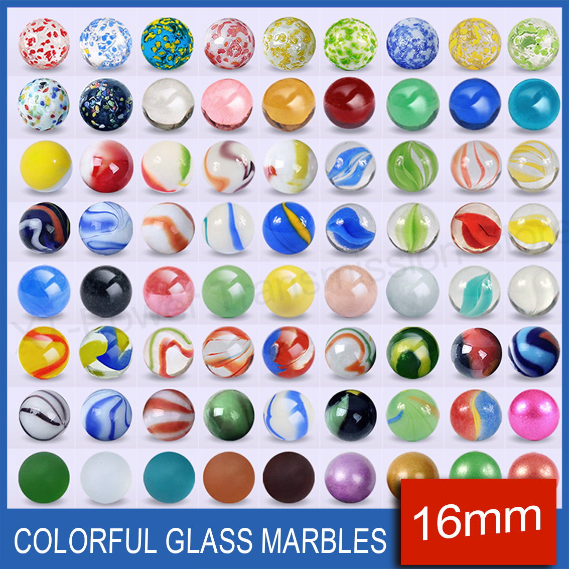 5-90PCS 16mm Colorful Glass Ma - Aquarium Fish Bowl recension och pris