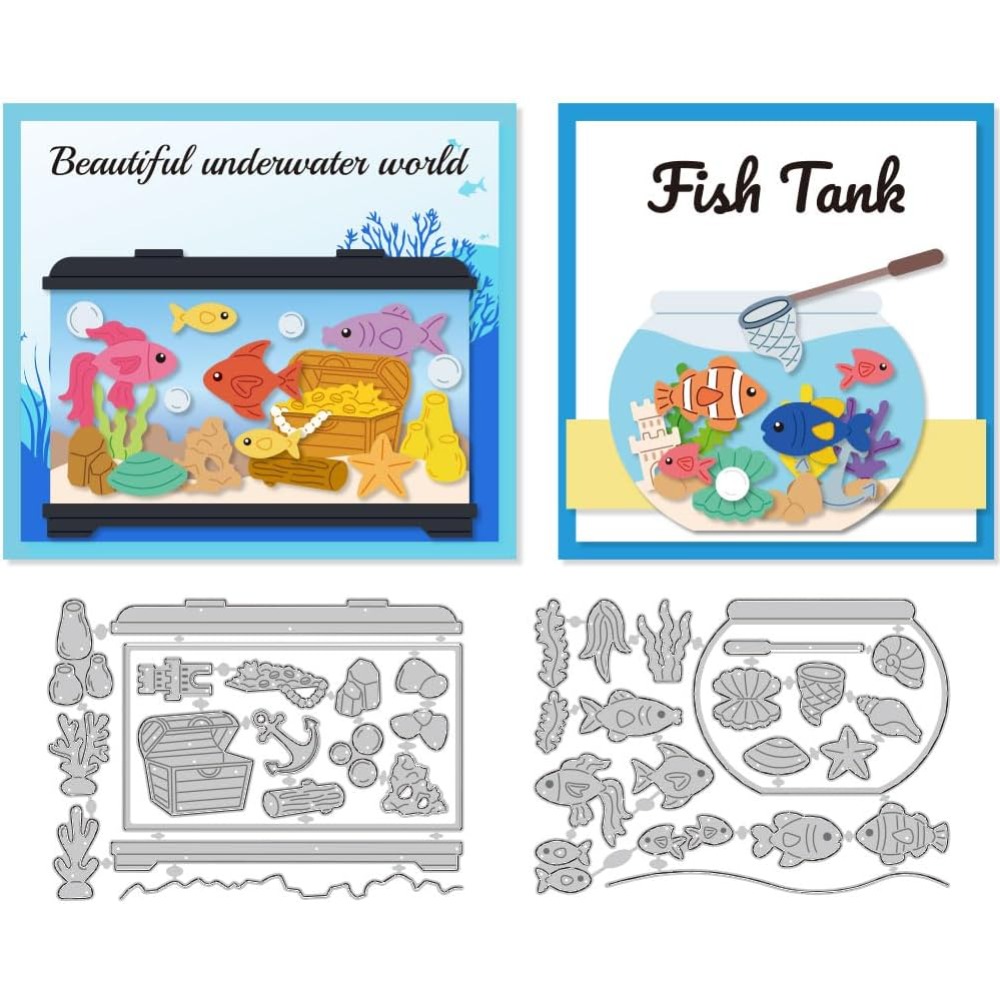 Fish Tank Die Cuts Carbon Stee - Aquarium Fish Bowl recension och pris