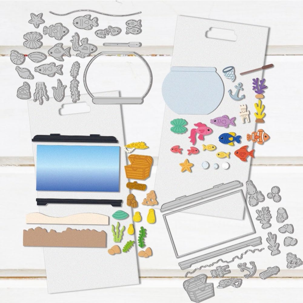 Fish Tank Die Cuts Carbon Stee - Aquarium Fish Bowl recension och pris