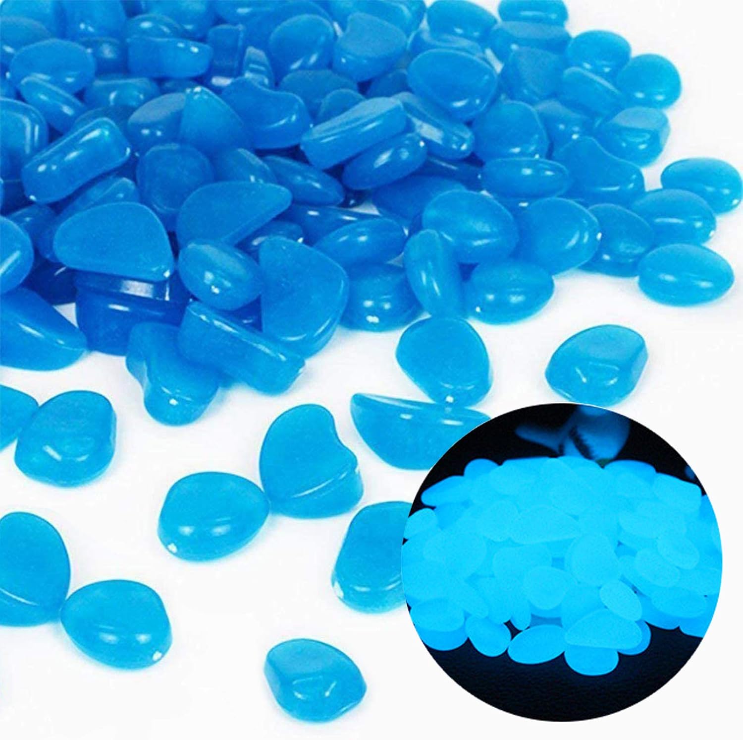 Fish Tank Rocks Glow Blue Pebb - Aquarium Fish Land recension och pris
