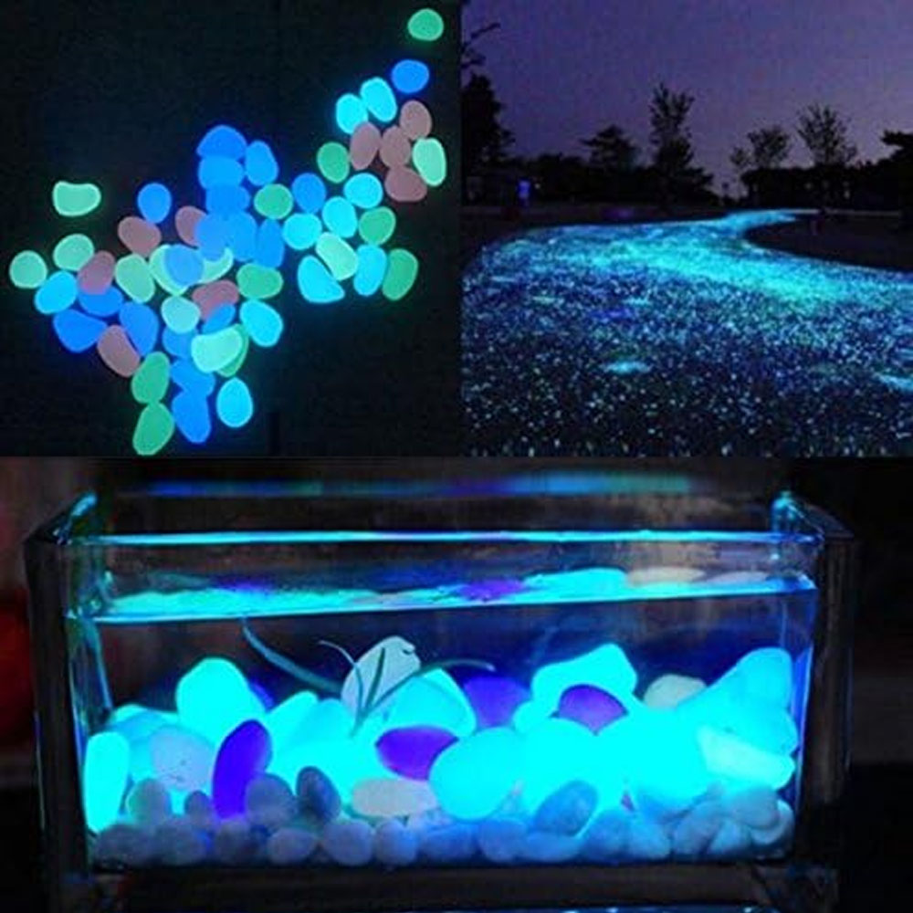 Fish Tank Rocks Glow Blue Pebb - Aquarium Fish Land recension och pris