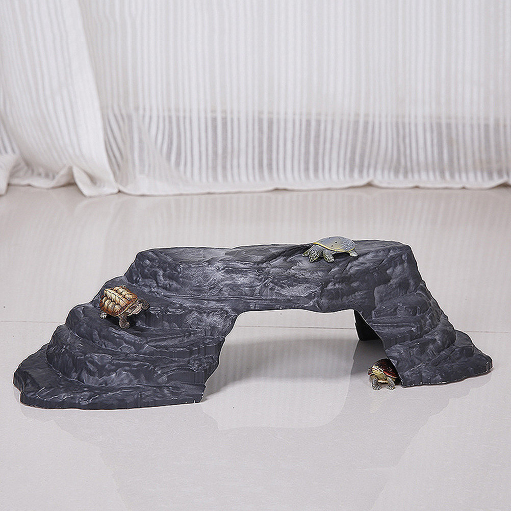Large Imitation Stone Turtle B - Aquarium Fish Bridge recension och pris