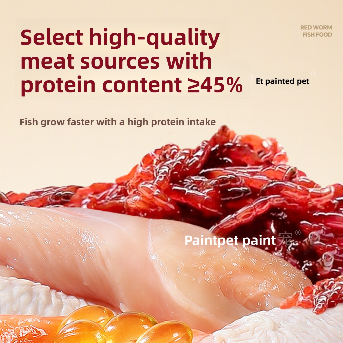 PAINTPET Bio-Mimetic Bloodworm - Aquarium Fish Eggs recension och pris