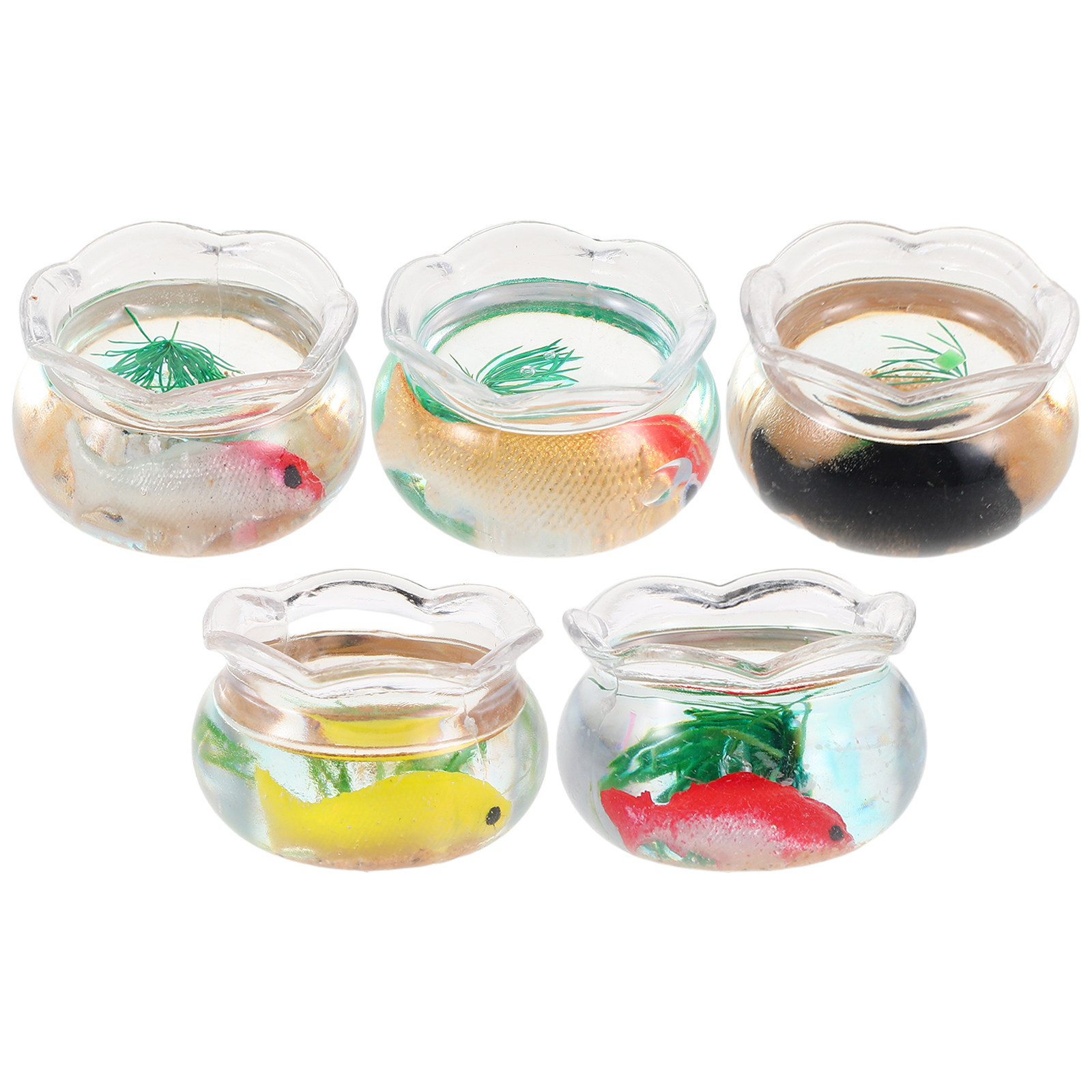 5Pcs Miniature Fish Bowl Small - Aquarium Goldfish recension och pris